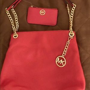 Rare Color Authentic New Michael Kors bag &keyfob